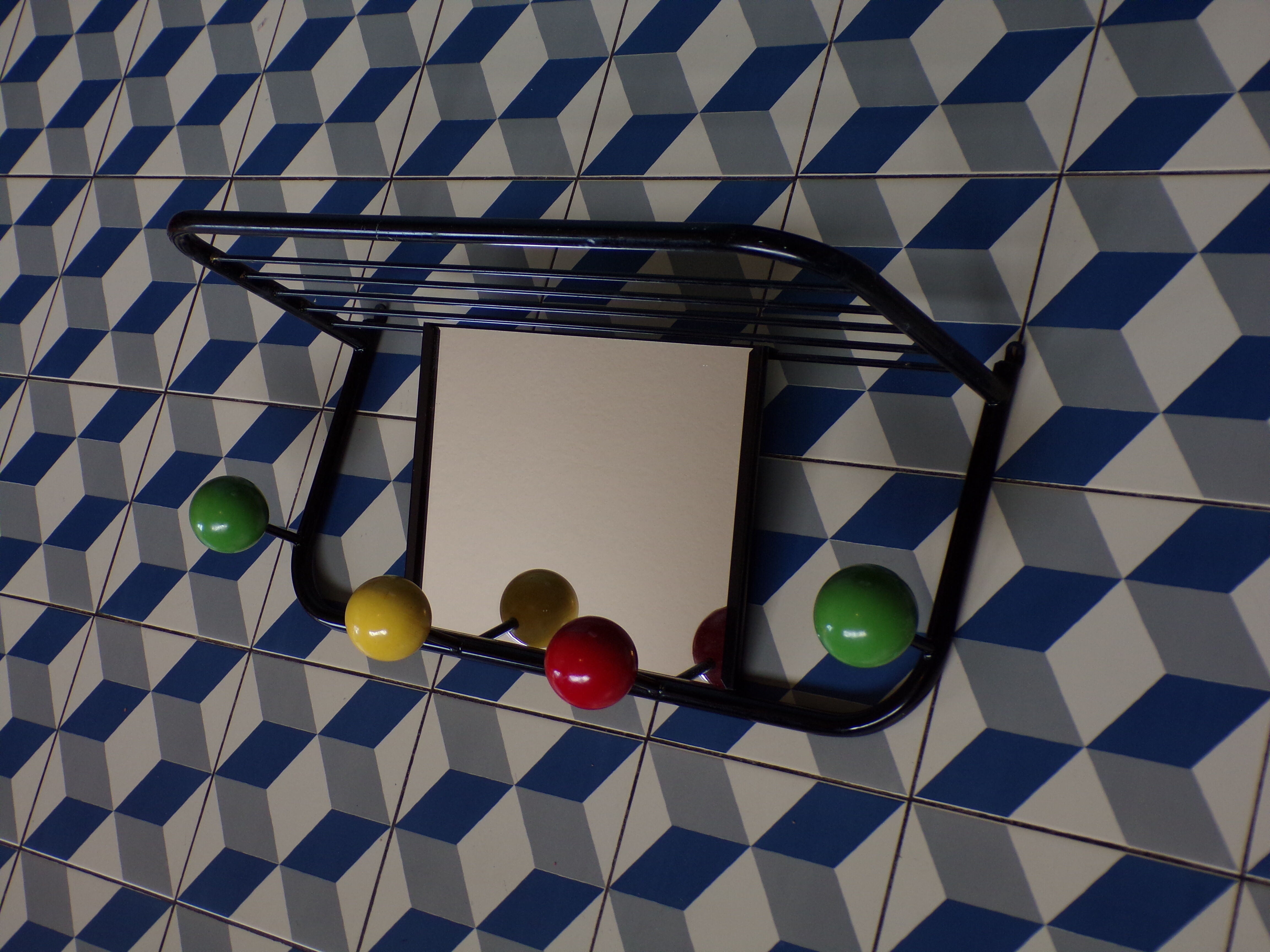 Vintage coat rack with mirror