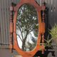 Wooden mirror oval 120x70cm