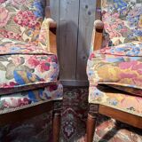 Pair of large armchairs in Louis XVI - Neoclassical style