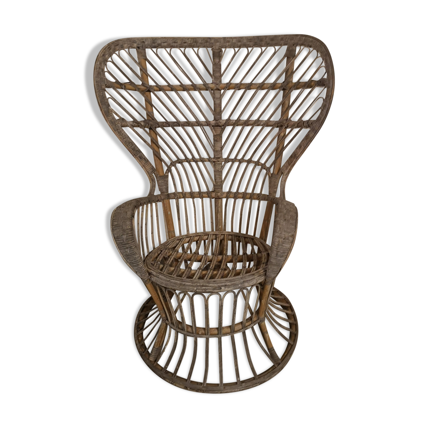 Armchair Emmanuelle rattan, Gio Ponti