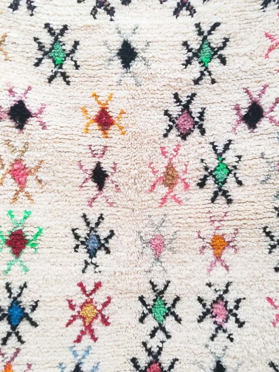 Handmade berber neon carpet 130 x 98 cm