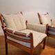 2 Genius easy chairs by Illum Wikkelsø for C.F.C. Silkeborg