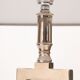 Pair of 1970s chrome table lamps inc grey silk shades