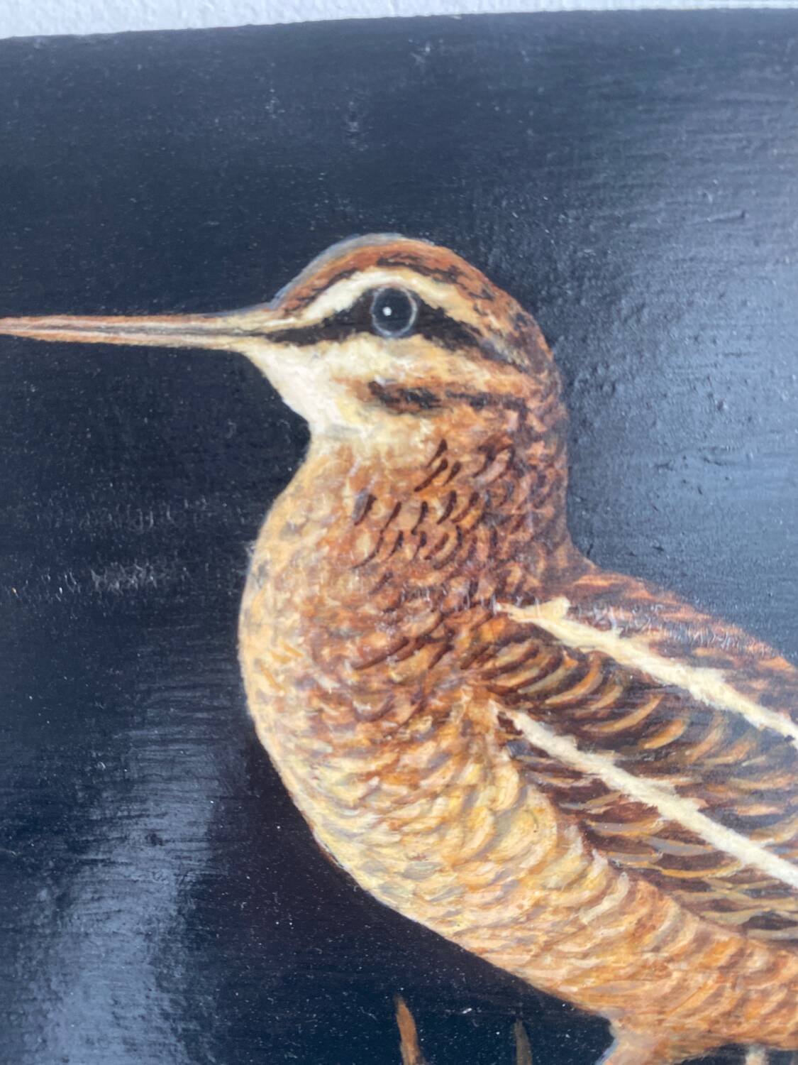 Peinture sur bois oiseaux