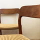 Set of 6 dining chairs, model 75 by Niels O. Møller in teak and paper cord