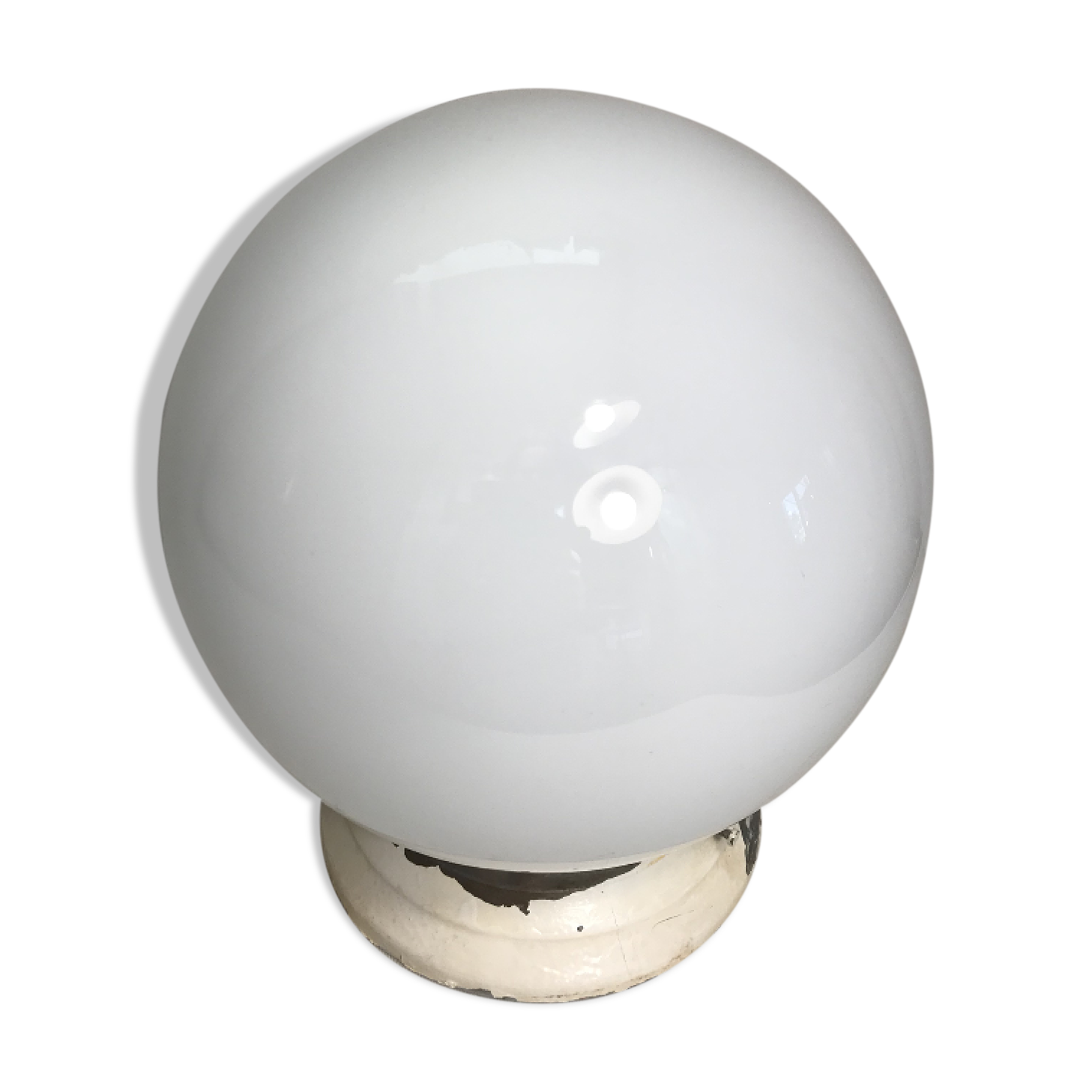 Plafonnier boule verre opalin, 1960