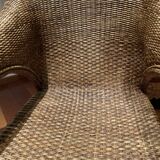 Colonial-style wicker chair