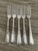 5 silver-plated metal forks with Ercuis hallmark