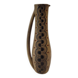 Jarrón / Jar in ceramic, Tribal style, 70's - France