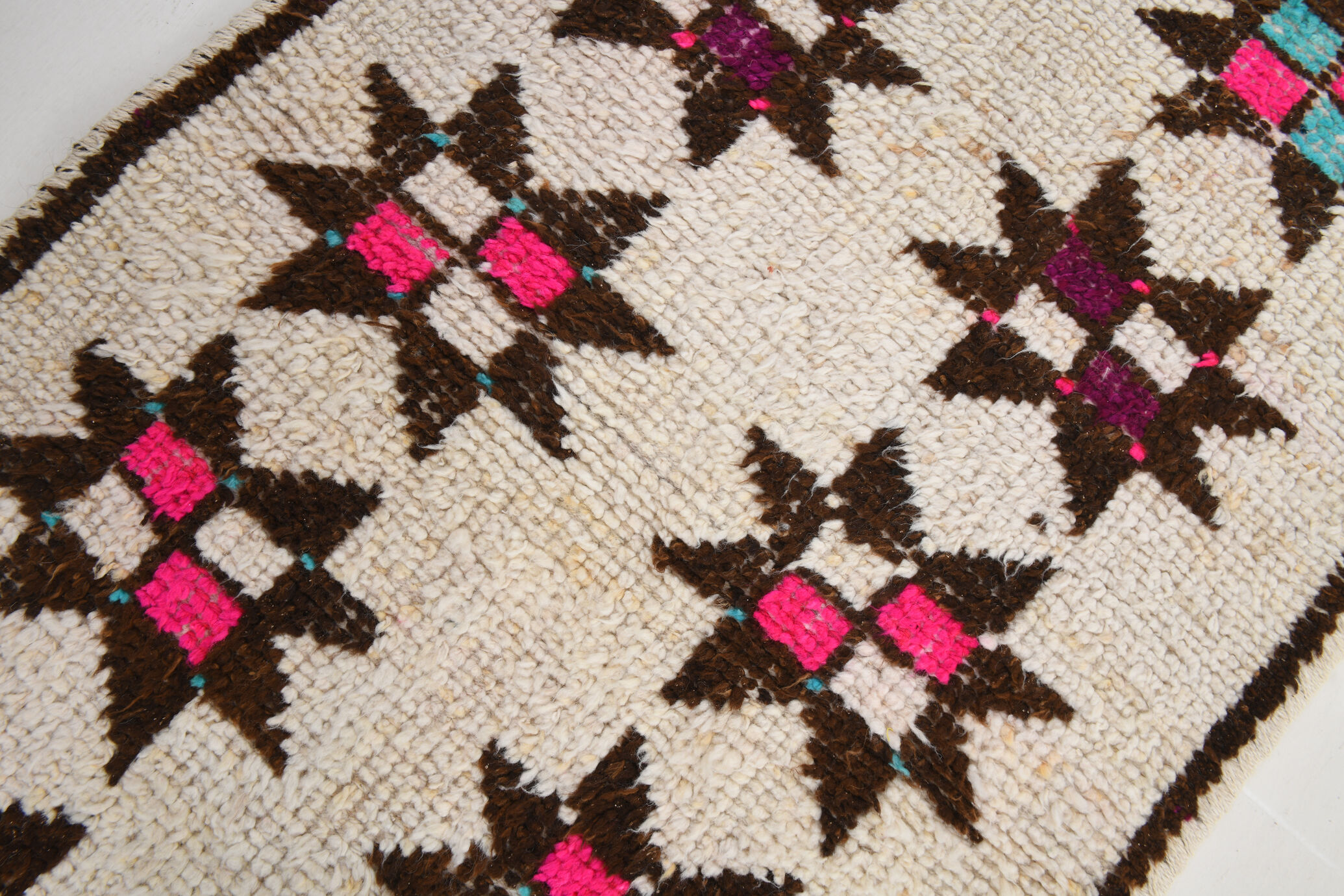 Tapis coureur beige & marron