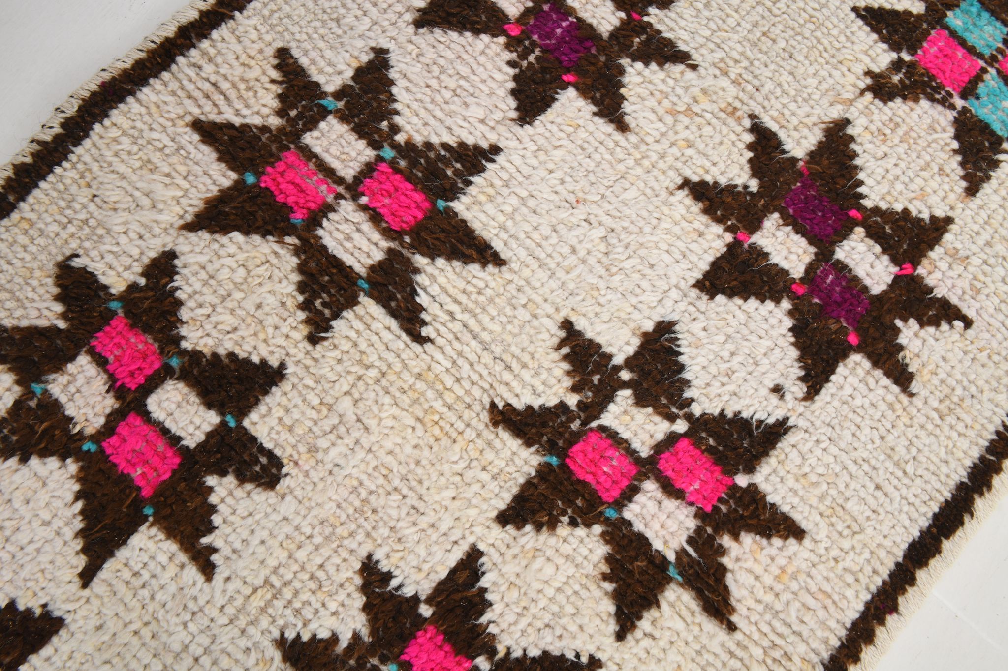 Tapis coureur beige & marron