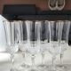 Lot of 6 x Champagne Flutes crystal/Valencay Gold/Crystal d'Arques