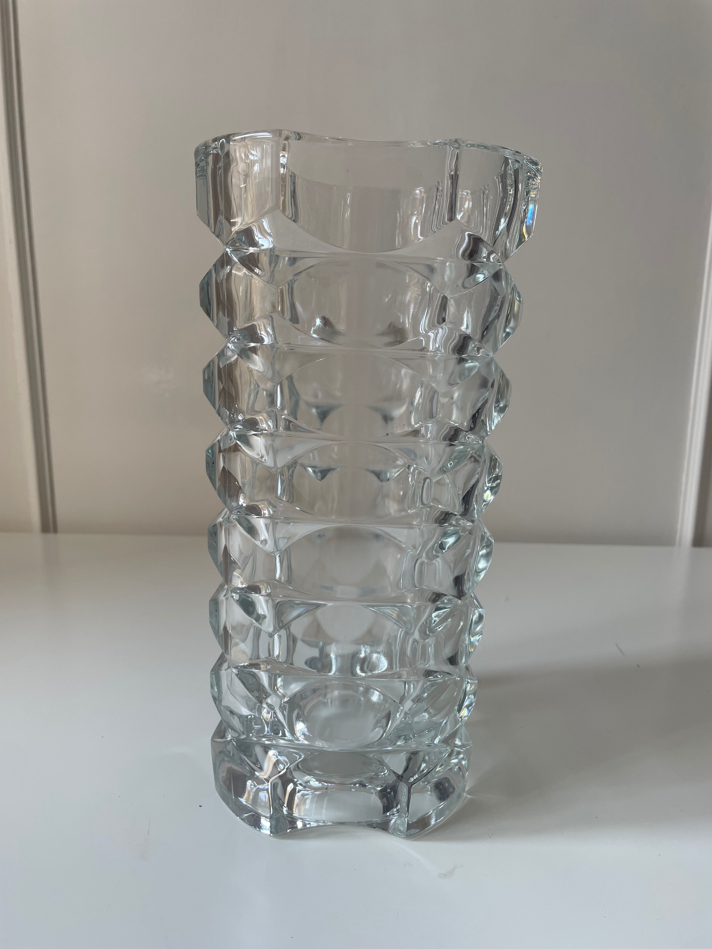 Thick glass vase