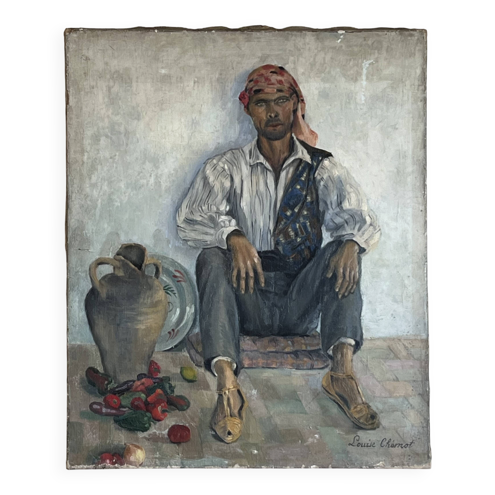 Portrait of the Street Vendor, Ibiza 1932 by Louise Chémot