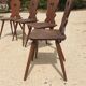 Set of 4 solid oak chairs "Alsatian style" - 20th century