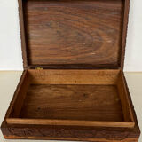 Carved wooden box