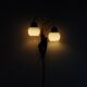 Scandinavian Organic Two Armed Wall Light, Brass and Opaline, 1940-50s