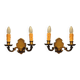 Pair of brass sconces