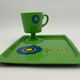 Vintage tea tray and cup, Made in Japan Boeki,1970s