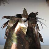 Owl in 1970s brutalist plate