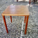VINTAGE PARTOFTEN TEAK SIDE TABLE FOR MOBELFABRIKKEN DENMARK 1960s