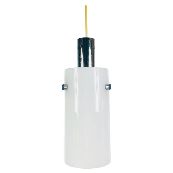 Lampe suspendue en verre opalin de Limburg 1970