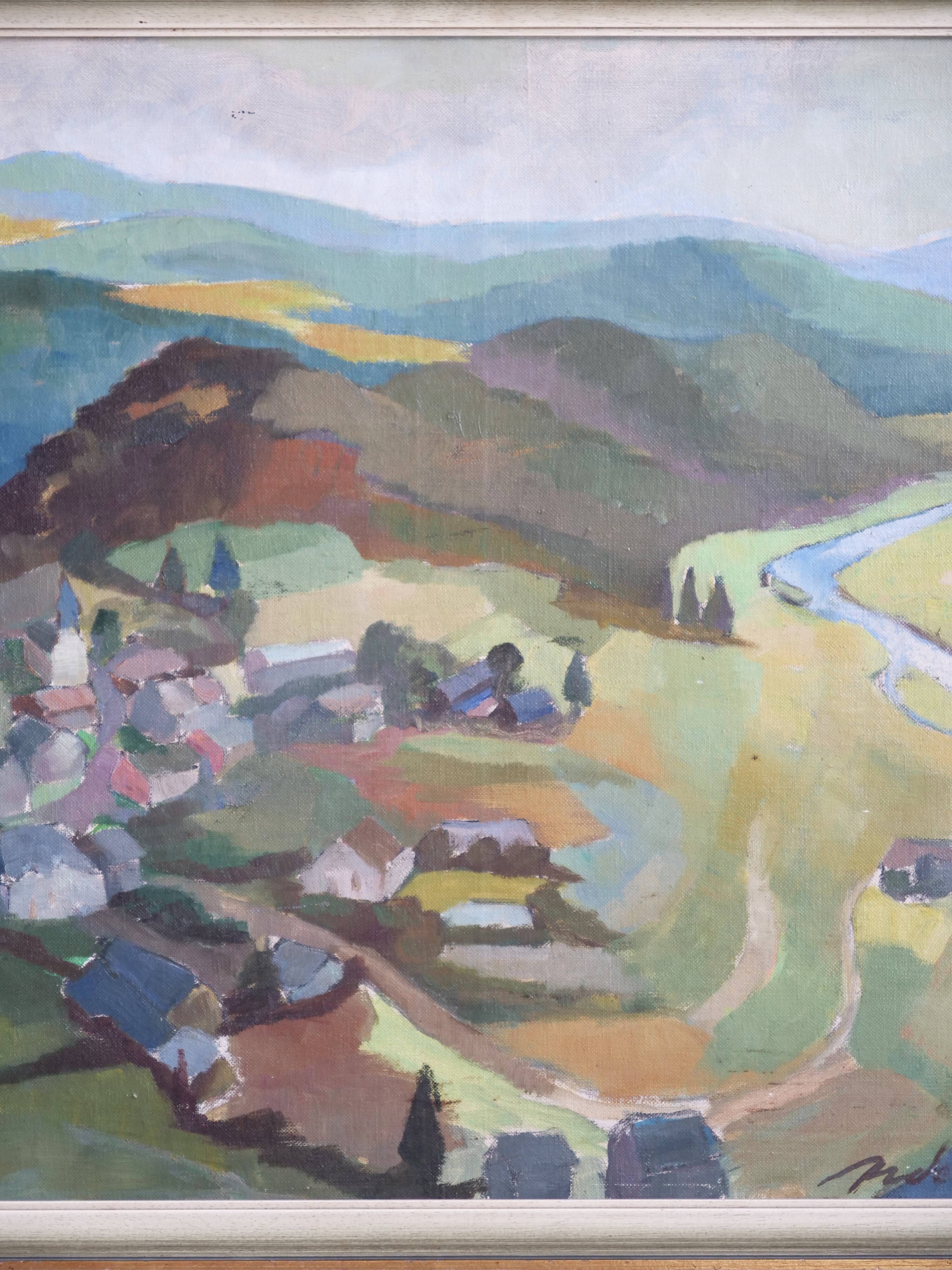 Landscape painting valley