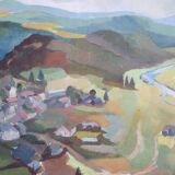 Landscape painting valley
