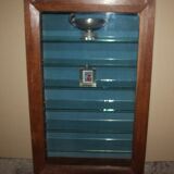 Wall display case solid oak dovetail dovetail trinkets cabinetmaker old artisan