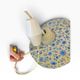 Vintage blue floral patterned pendant light/chandelier.