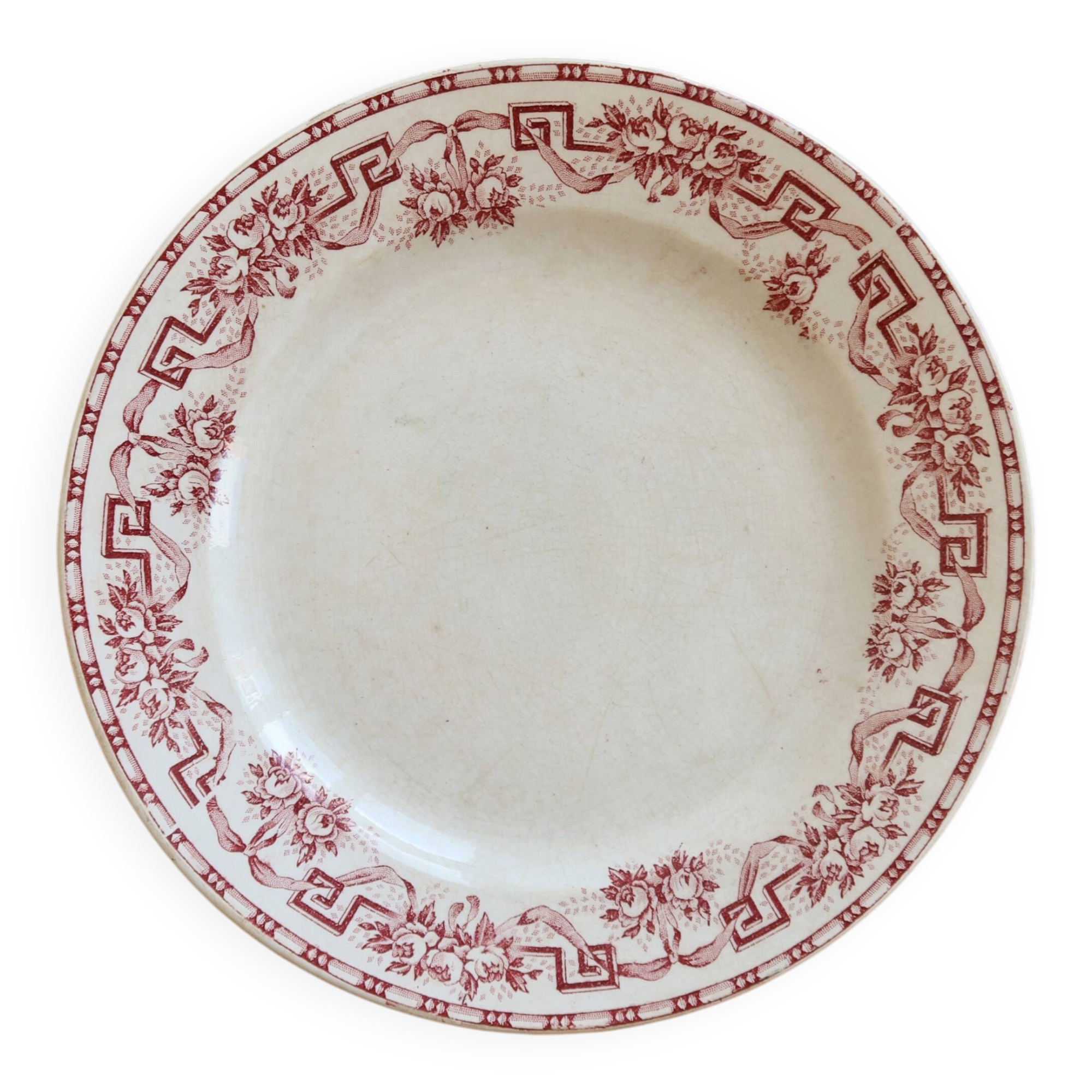 Red iron earth plate Moulin des Loups - Athens model