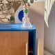 Upcycled buffet with sliding door