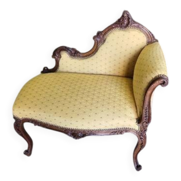 LOUIS XV CAUSEUSE 1 PLACE IN WALNUT ROCOCO