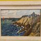 Oil on panel pendant with the French Coast By S. Barrier From 1947