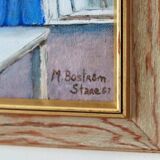 Oil on Swedish canvas, "Floral Pattern", M Boström Stare