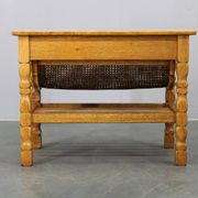 Danish mid-century oak sewing cabinet by Henning Kjaernulf