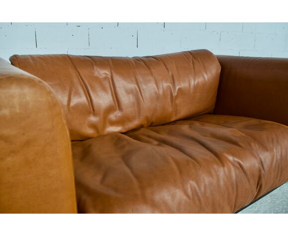 Pair Of Modular Sofas Leather Seat, Modular Leather Seating