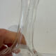 Antique blown glass carafe, enamelled with floral decoration, in the style of Legras.