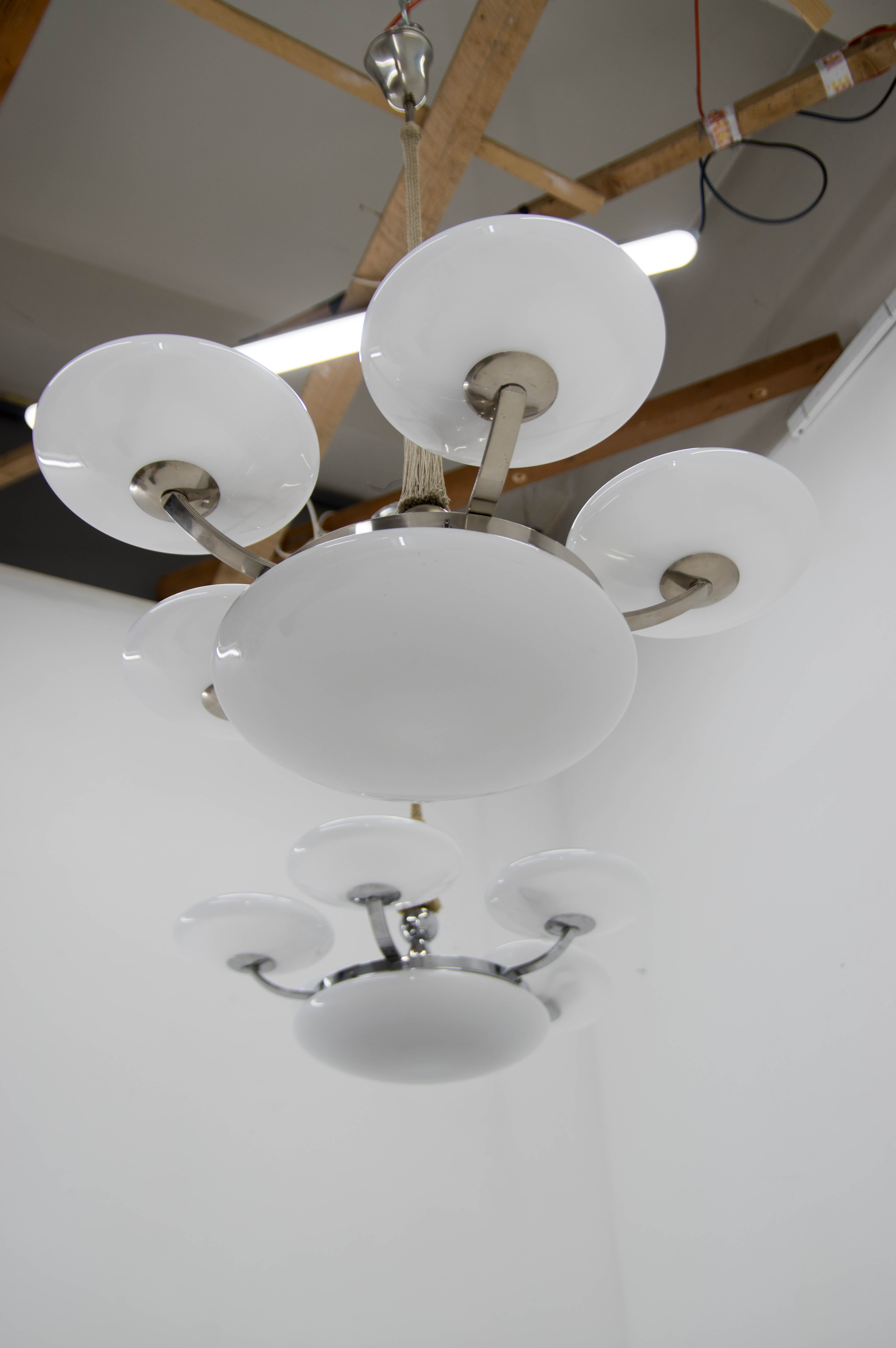 Set of Two Art Nouveau / Art Deco Chandeliers, 1920s