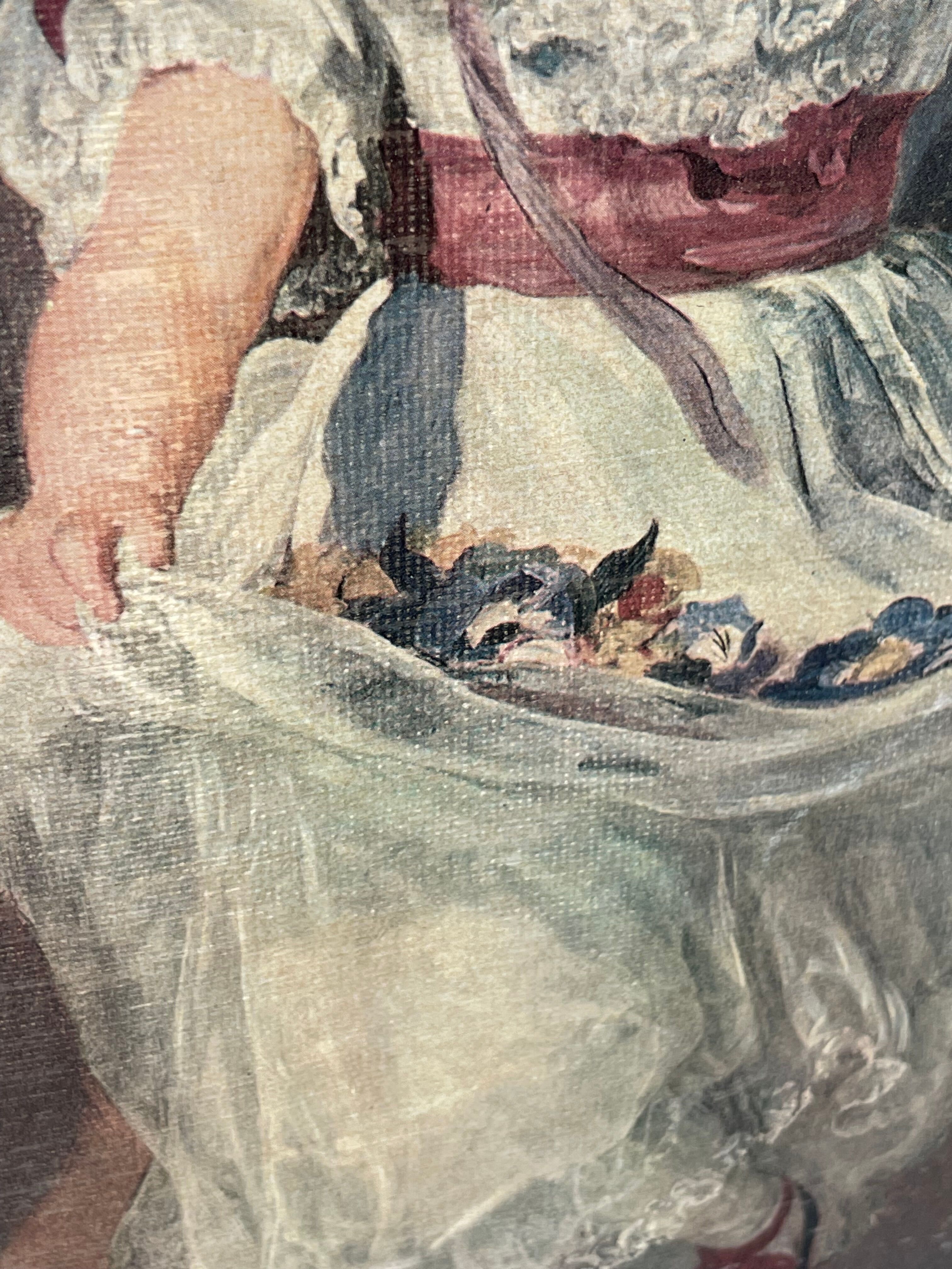 Old painting of a young girl