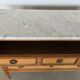 Commode de style Louis XVI en acajou , plateau en marbre blanc