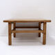Brutalist coffee table in solid wood