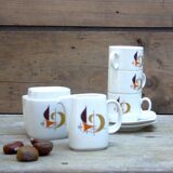 Vintage Bavarian Coffee Set from Schirnding Bavaria, 1950s, Set of 27