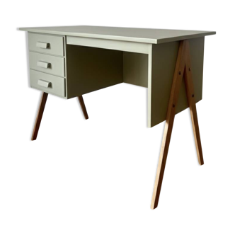 Restored Scandinavian teak desk - Tapered legs