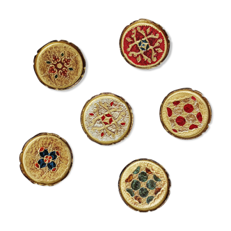 Lot de 6 sous-verres style vénitien
