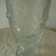 Frosted glass vase with a relief decoration of cherries.