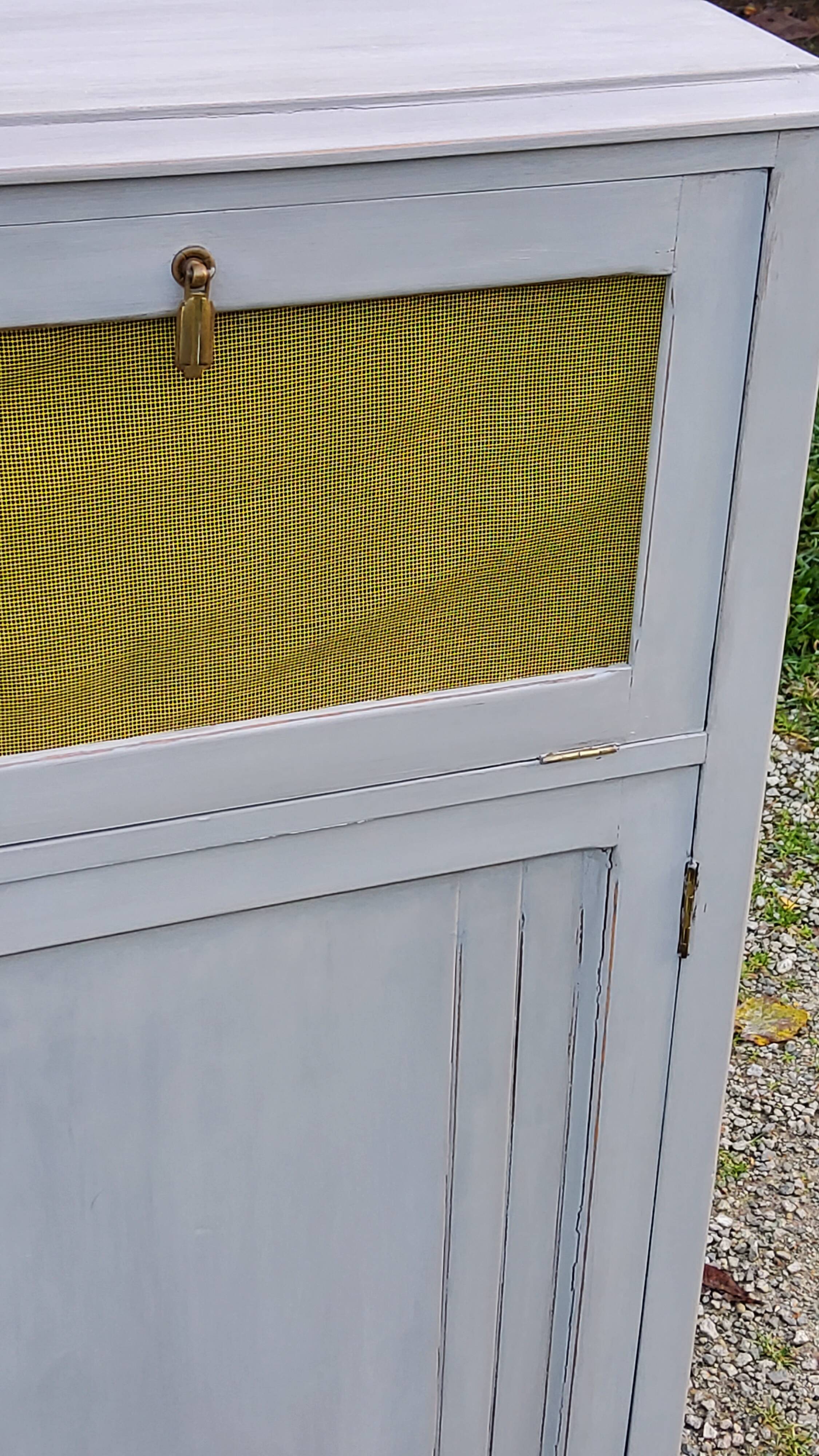 Parisian sideboard pantry from the 1920s with gray patina