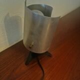 Bedside lamp desk guariche style rockabilly brushed steel 1960