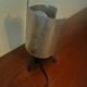 Bedside lamp desk guariche style rockabilly brushed steel 1960