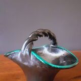 Ceramic bowl, basket from the 50s by Accolay Yonne